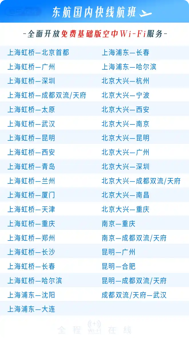 东航首创！宽体机Wi-Fi全免费，开启空中快线新时代